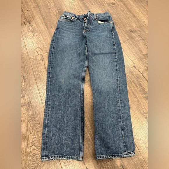 Agolde High Rise Blue Jeans - Picture 4 of 9